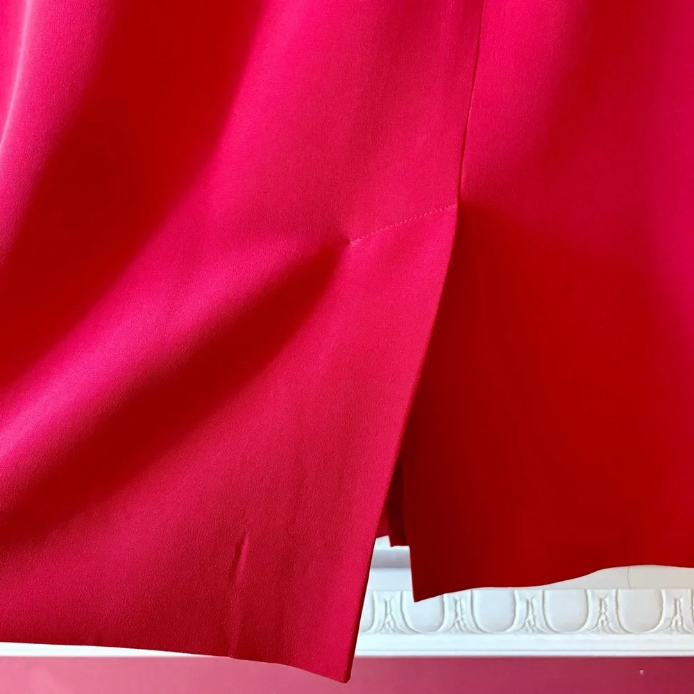 Vintage‎ Evan Picone red silk pencil skirt
